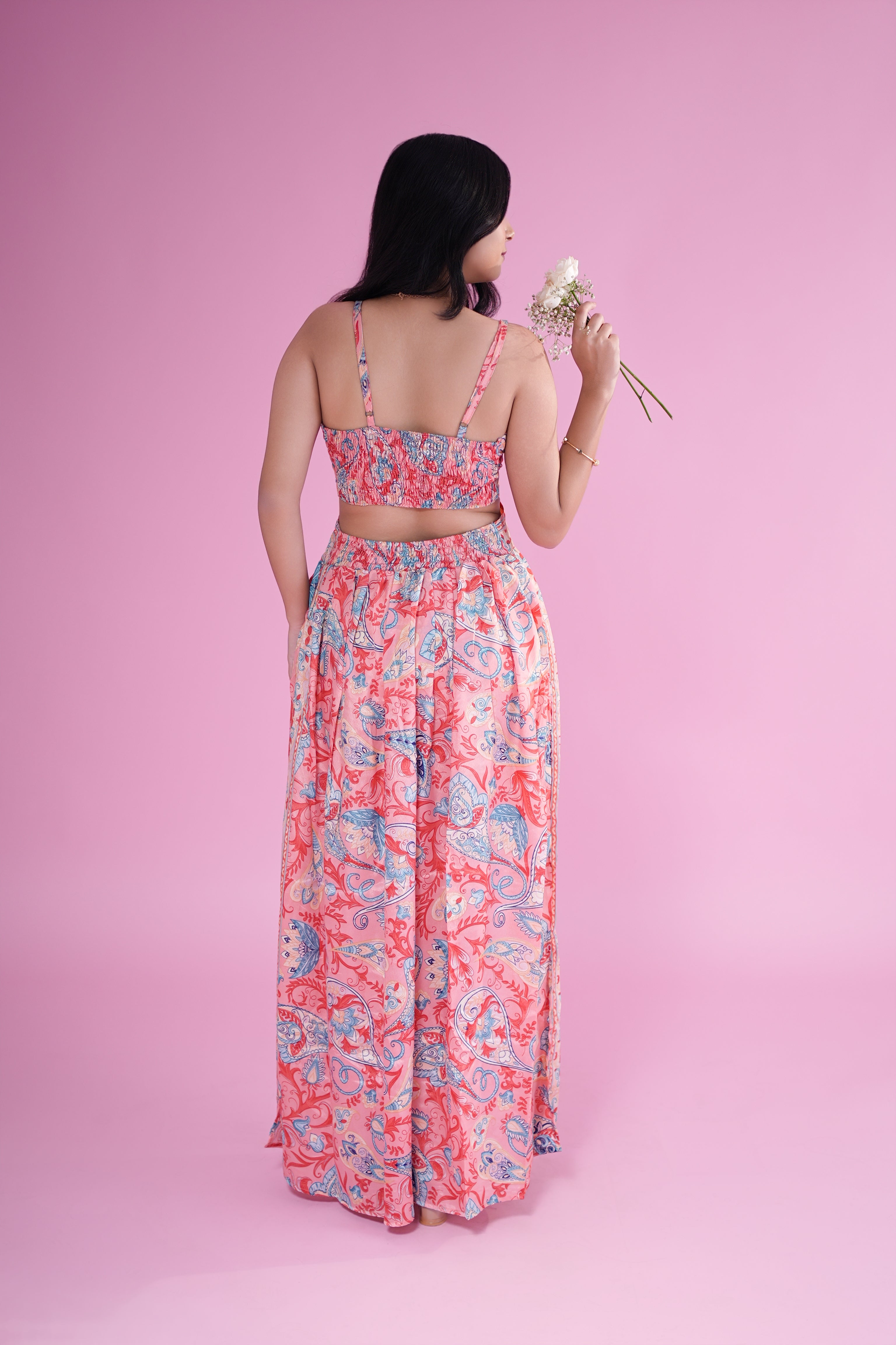 Coral Bloom Boho Co-ord Set