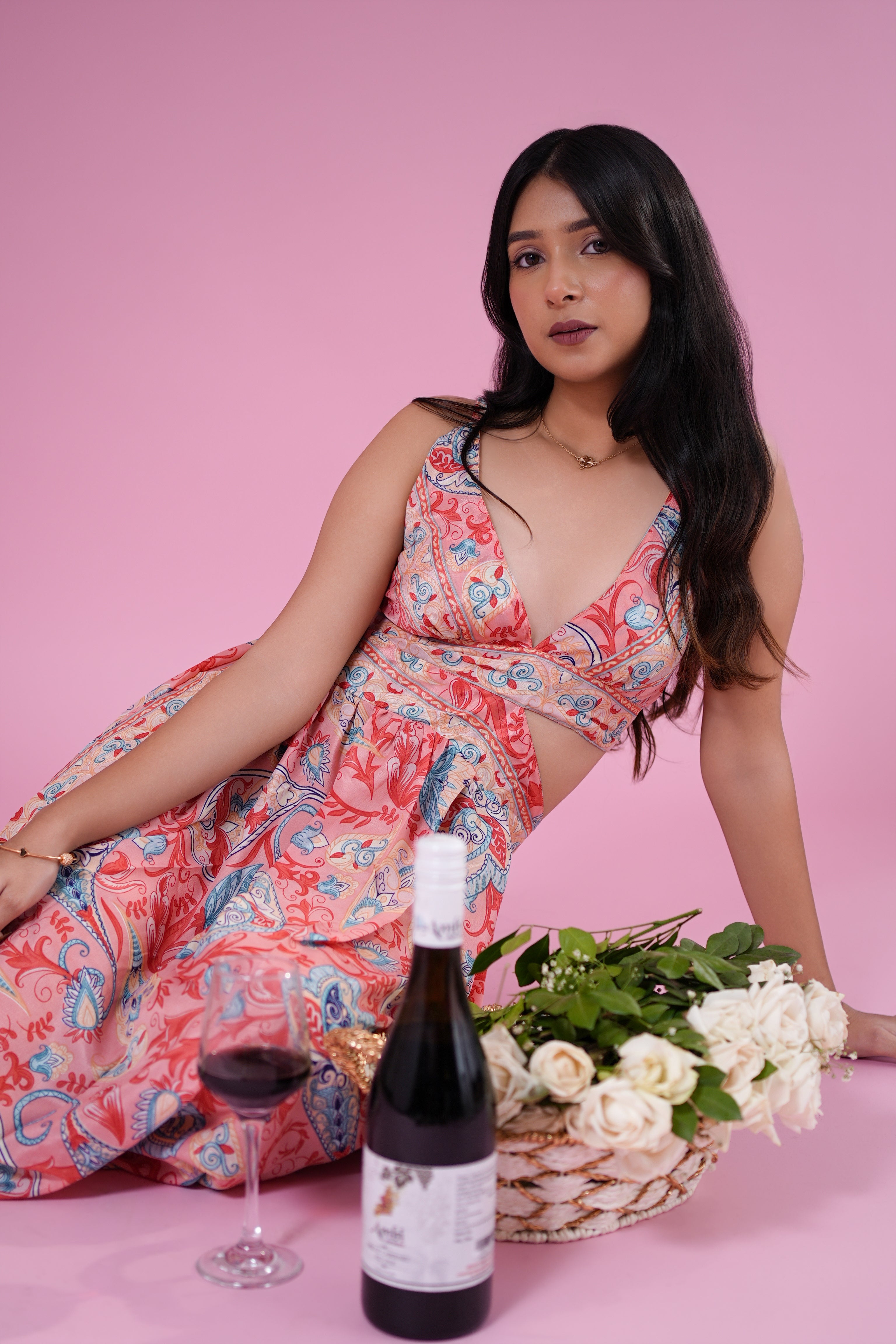 Coral Bloom Boho Co-ord Set